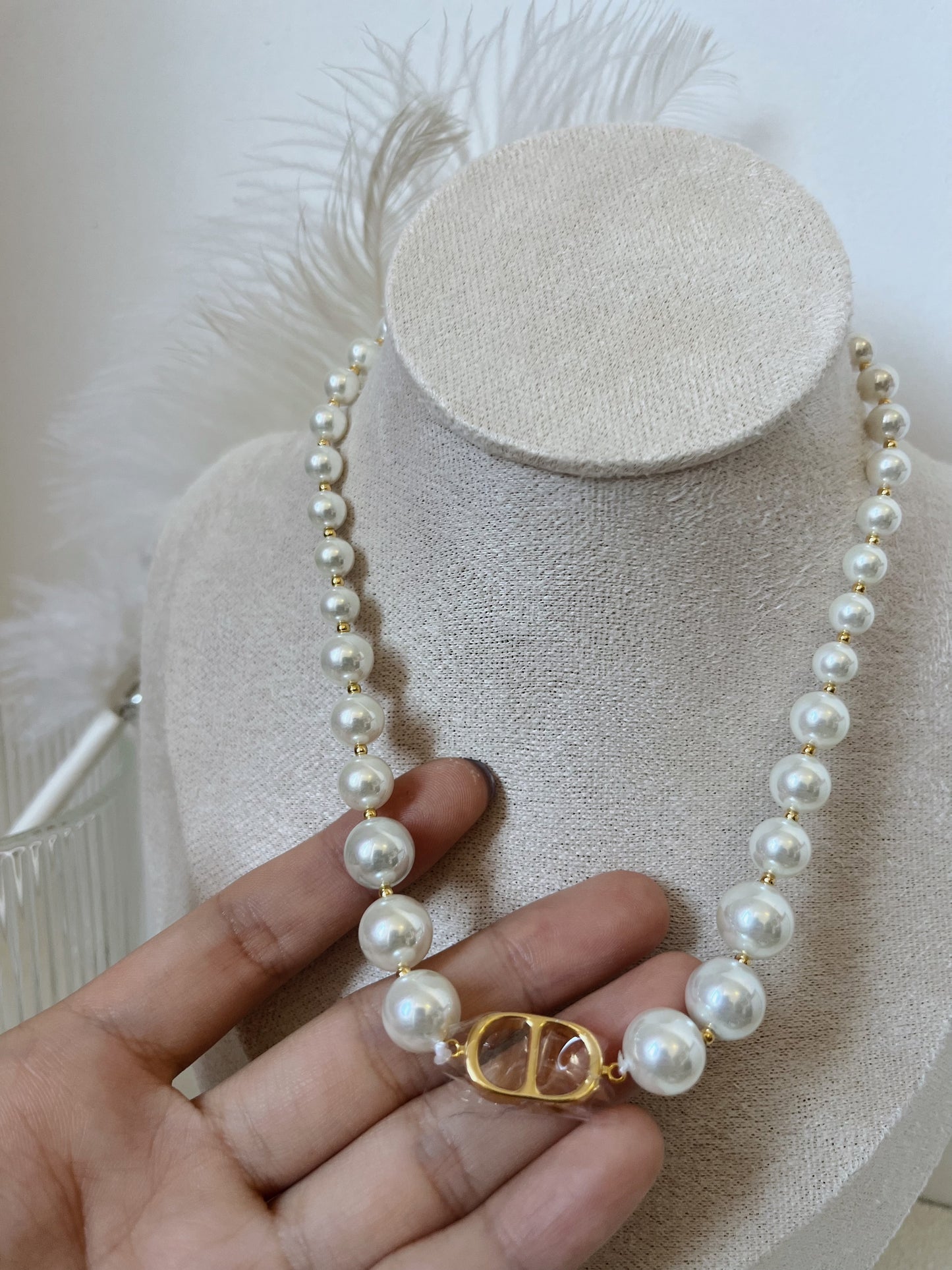 CD pearl necklace