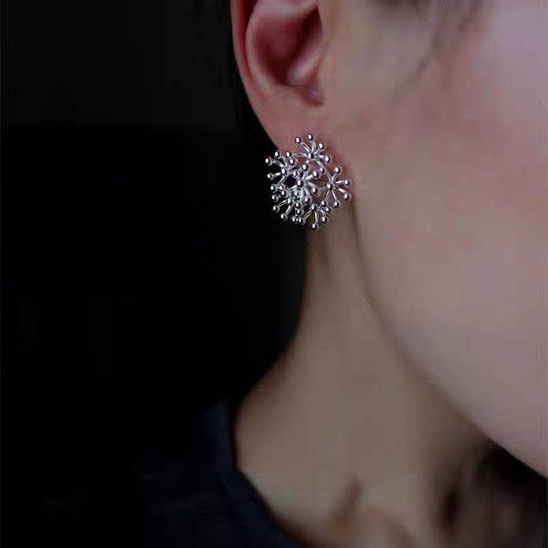 Winter snowflake earrings