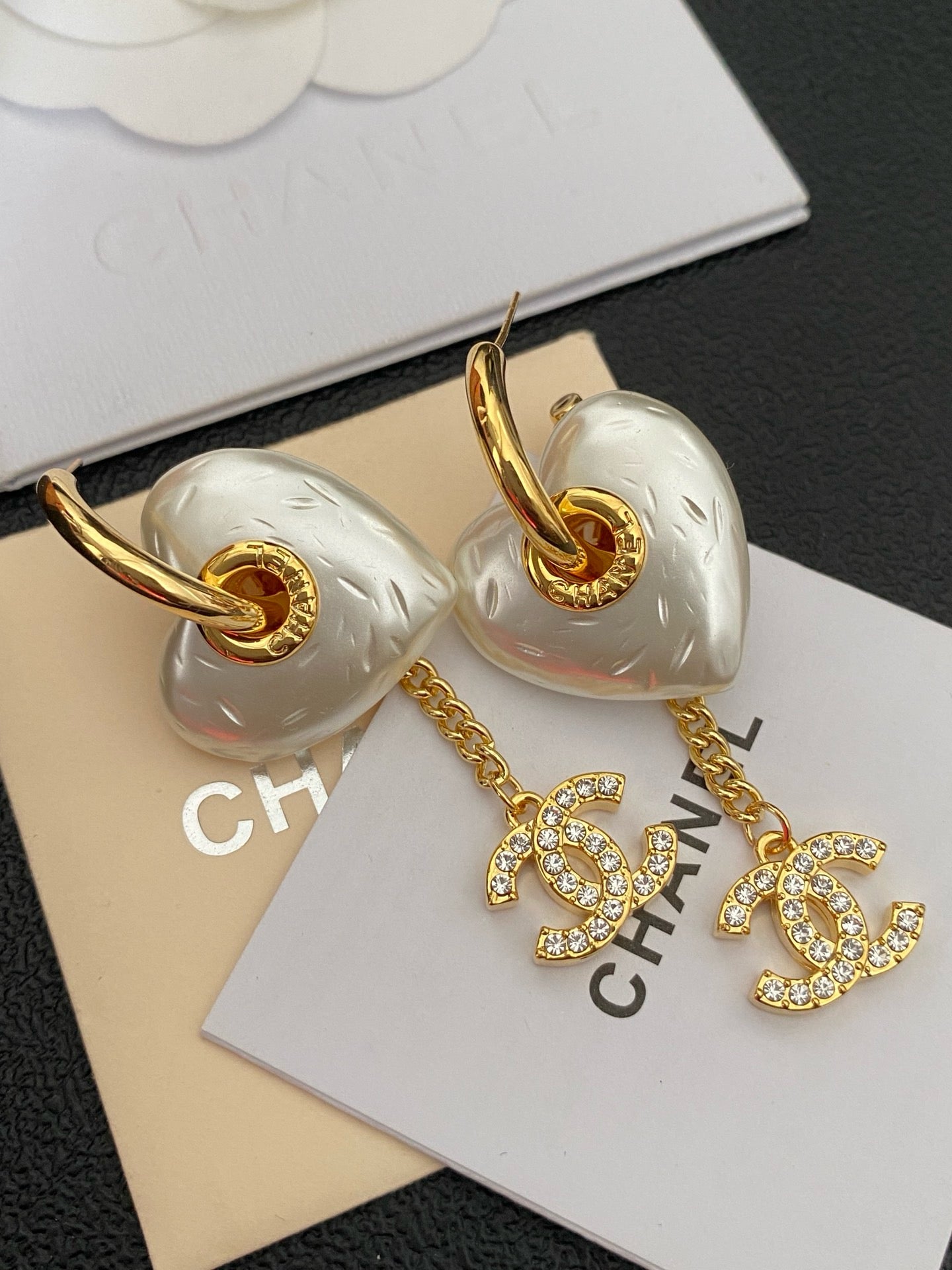 Cici crystal heart earrings