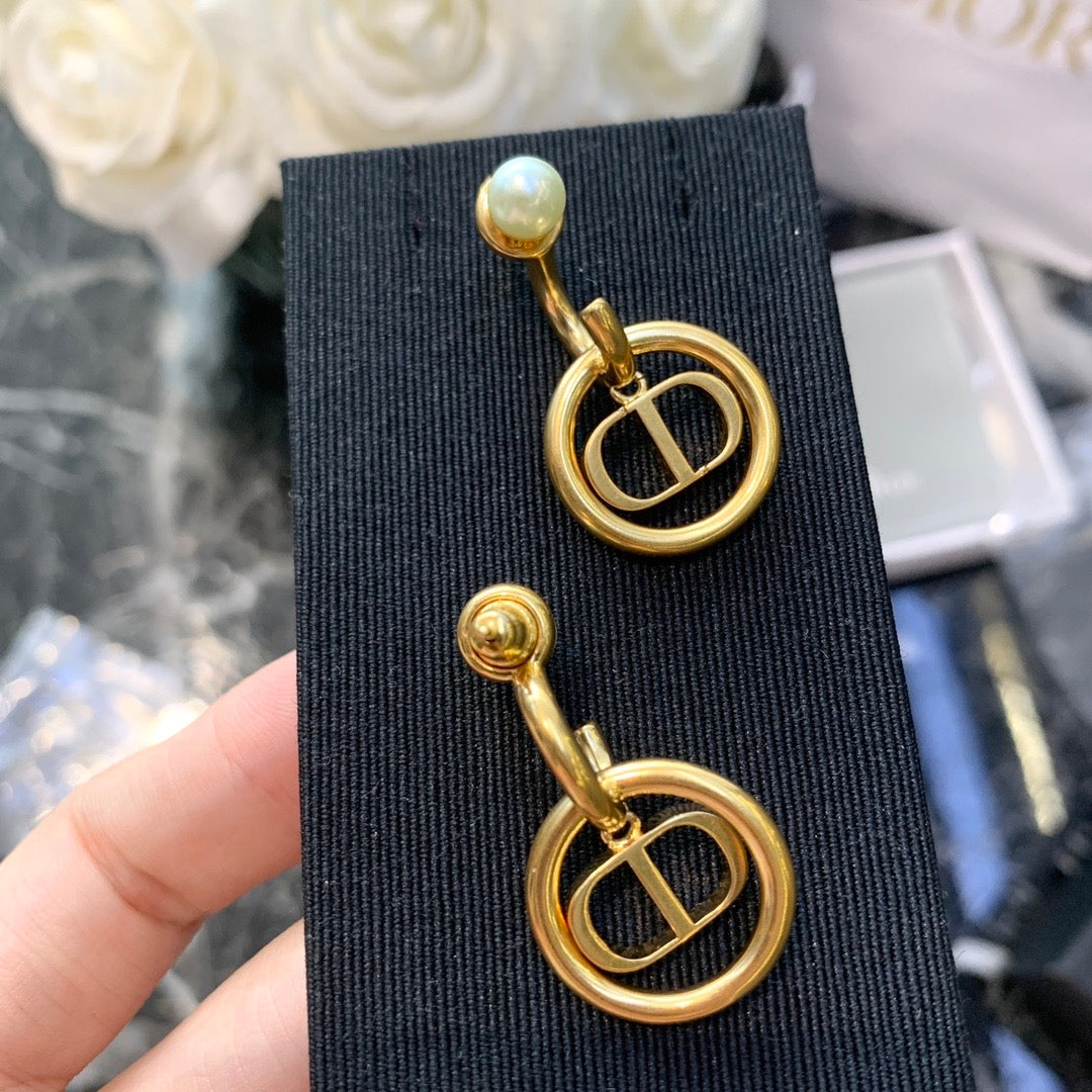 CD pearl earrings