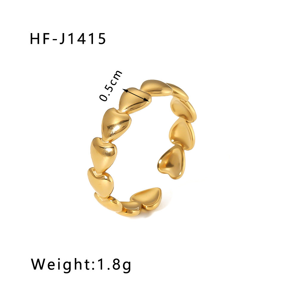 Leaf Flower 18k Gold Plated Rings