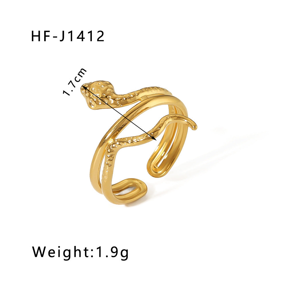 Leaf Flower 18k Gold Plated Rings