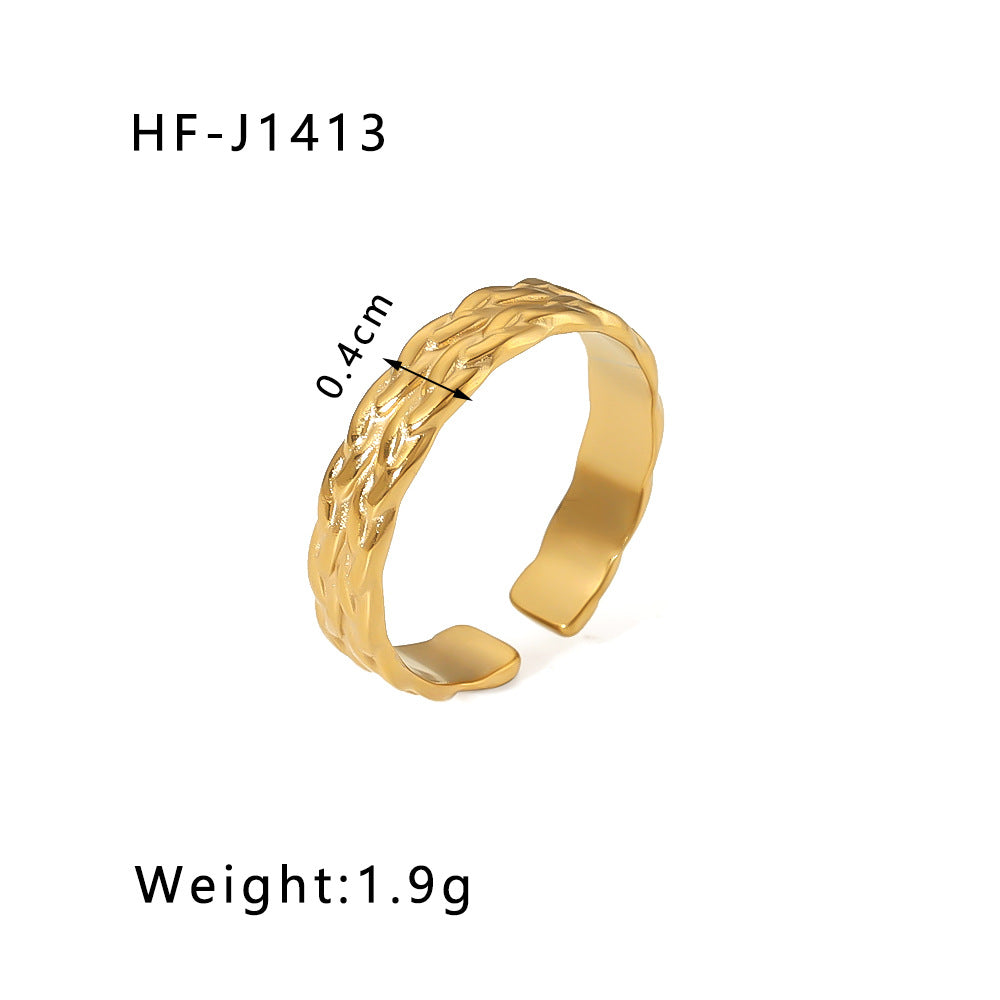 Leaf Flower 18k Gold Plated Rings