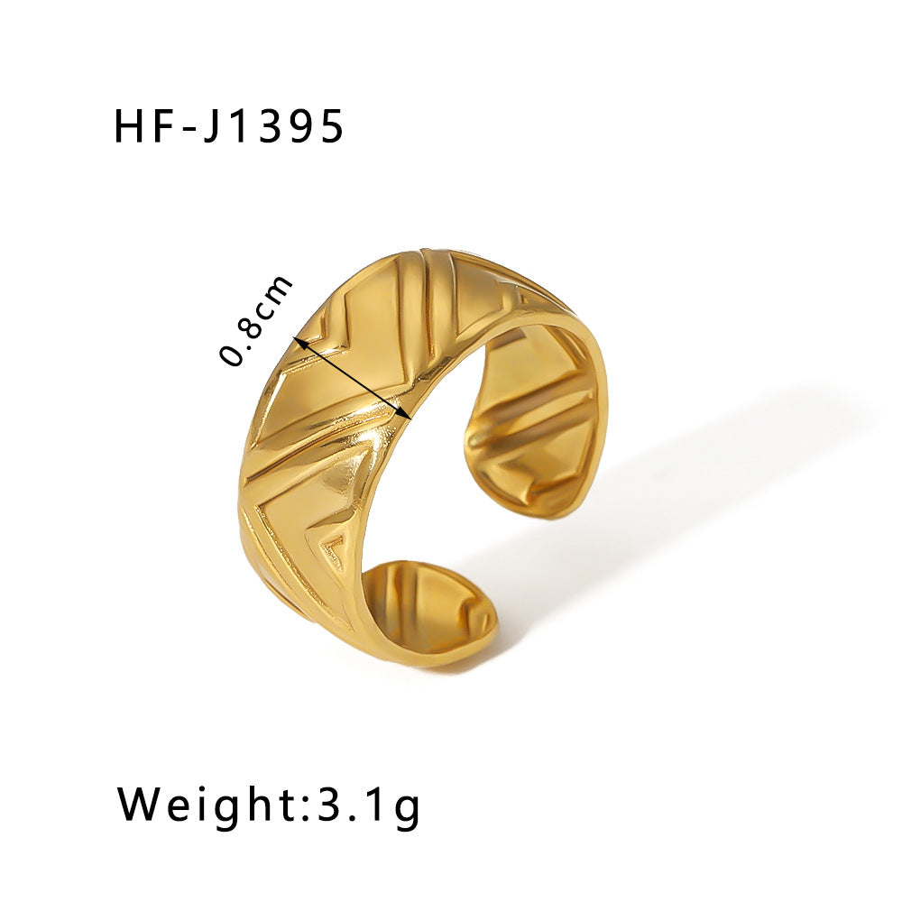 Leaf Flower 18k Gold Plated Rings