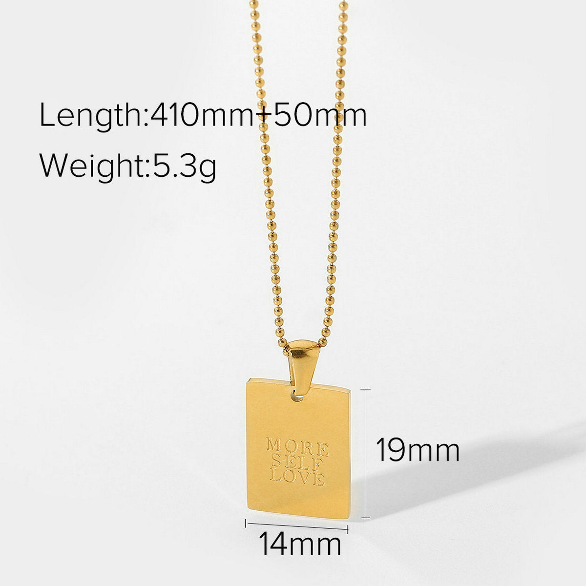 18K gold stainless steel letter necklace