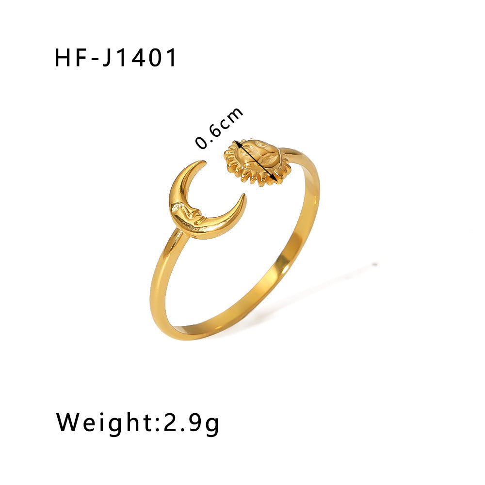 Leaf Flower 18k Gold Plated Rings