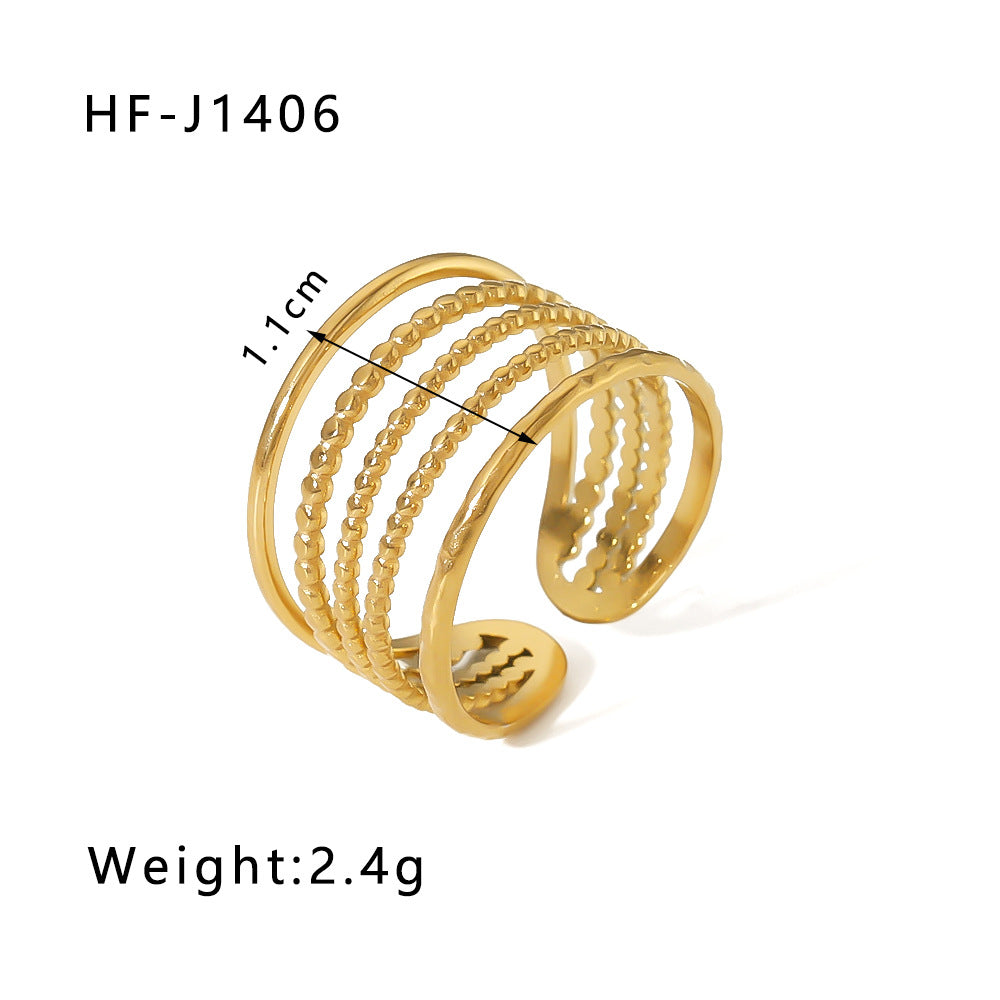 Leaf Flower 18k Gold Plated Rings